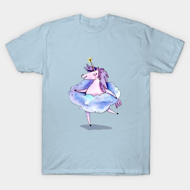 Dreamy Unicorn T-Shirt by kattymur